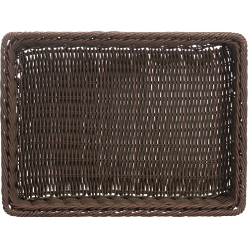 Westmark Korb rechteckig mit Metallrahmen, 40 x 30 x 7 cm, braun