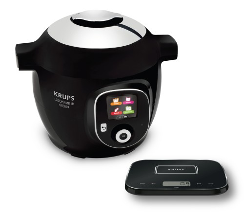 Krups CZ8568 COOK4ME+ Grameez Multikocher mit vernetzter Küchenwaage (1600 W, elektrischer Schnellkochtopf, 300 Rezepte, 6 Kochprogramme,