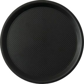 Roltex Tablett rund mit 38 cm Durchmesser, schwarz