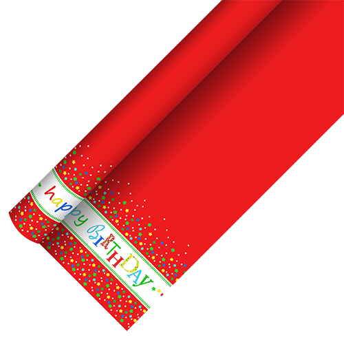 Tischdecke, Papier 5 m x 1,2 m "Happy Birthday" von PAPSTAR