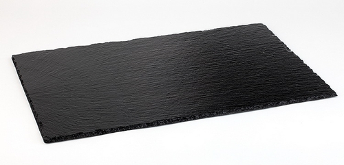 GN 1/4 Naturschieferplatte 26,5 x 16,2 cm Materialstärke 6-9 mm möbelschonende Füßchen gebrochene Kanten glänzende,