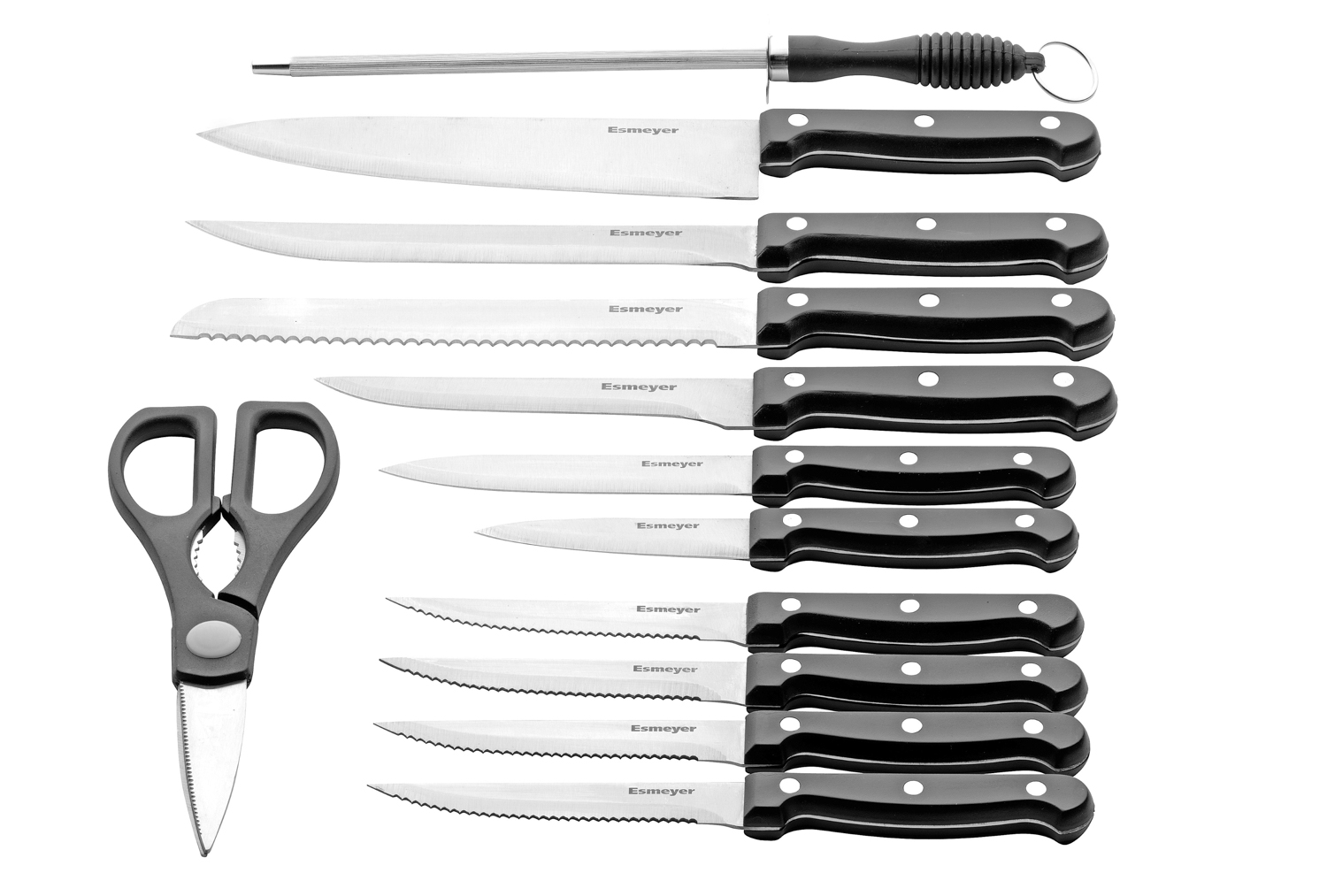 12-teiliges Messerset ORION mit Holz-Block,