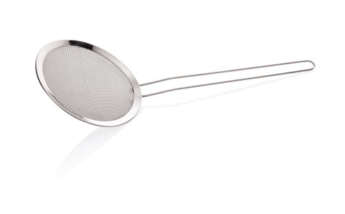 Frittierlöffel. Chromnickelstahl. mit Drahtgriff. Länge Stiel 25 cm.
