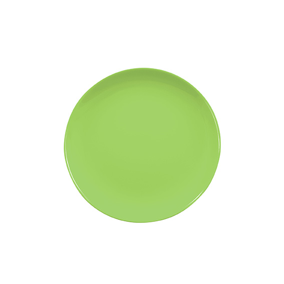 Teller flach coup 21 cm - Form: Baristar - Dekor, 78884 hellgrün - aus Porzellan. Hersteller:, Eschenbach. "Made in Germany".