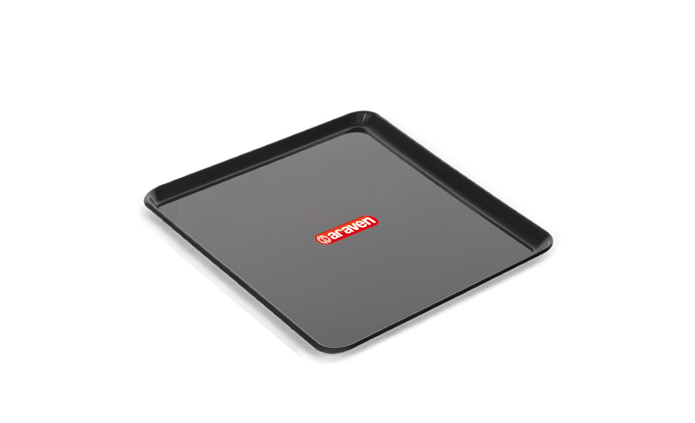 ARAVEN Tablett in flacher Ausführung, 200x150mm, schwarz
