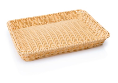 Bäckerkorb. Polypropylen. Maße: 40 x 30 x 5 LxBxH.