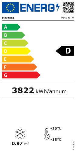 SARO Tiefkühlschrank mit Glastür - weiß, Modell MM5 N PV Made in Europe - Material: (Gehäuse) kunststoffbeschichteter Stahl, weiß;