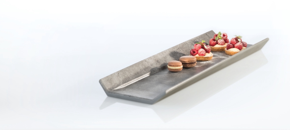 GN 1/1 Tablett -ELEMENT- 53 x 32,5 cm, H: 3,5 cm Melamin Fabe: Betonoptik spülmaschinengeeignet stapelbar nicht