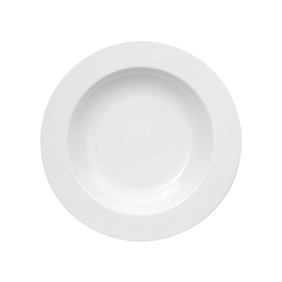 Teller tief 22 cm - Form: Table Selection - weiss, - aus Porzellan. Hersteller: Eschenbach. "Made in, Germany".