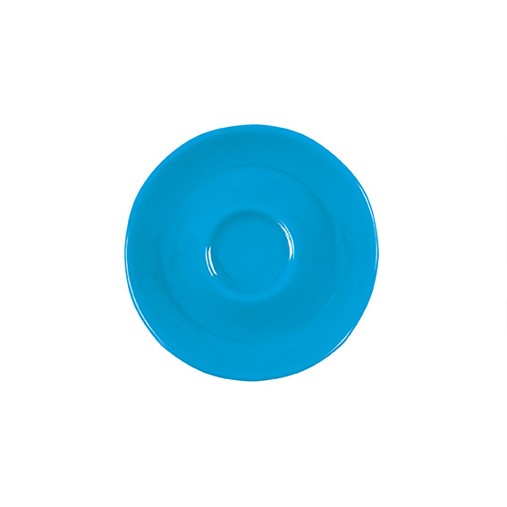 Untertasse 11 cm Spiegel mitte - Form: Baristar -, Dekor 79868 hellblau - aus Porzellan. Hersteller:, Eschenbach. "Made in Germany".