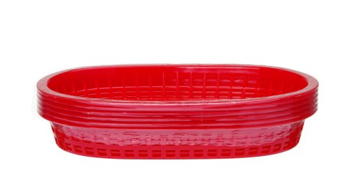 Servierkörbe im Fastfood-Stil, HENDI, Rot, 6 Stk., 275x175x(H)38mm