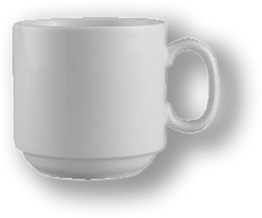 Henkelbecher Vario / Meran 0,26 l, stapelbar Höhe: 8 cm Durchmesser: 8 cm