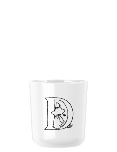 Moomin ABC Tasse - D 0.2 l. weiß, Maße: 74 x 74 x 83 mm