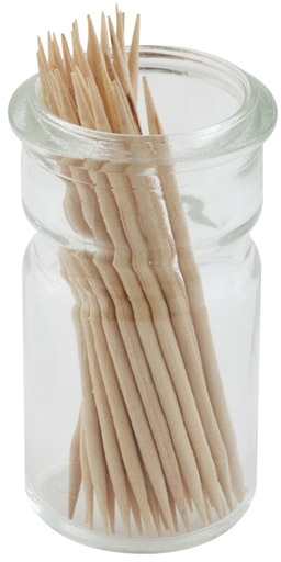 Glas für Zahnstocher Ø 3 cm, H: 6 cm Glas spülmaschinengeeignet zerbrechlich Farbe: Transparent