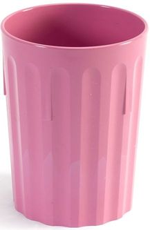 Roltex Trinkbecher mit Rillen und 250 ml Füllvermögen, pink