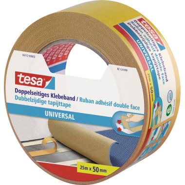 tesa® Klebeband Universal 50 mm x 25 m (B x L) beidseitig klebend Polypropylen weiß