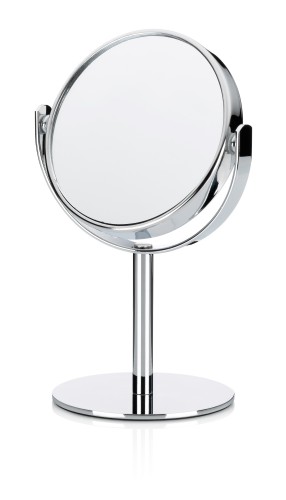 KELA Standspiegel Selena Metall silber glänzend 15,0cm 8,0cmØ