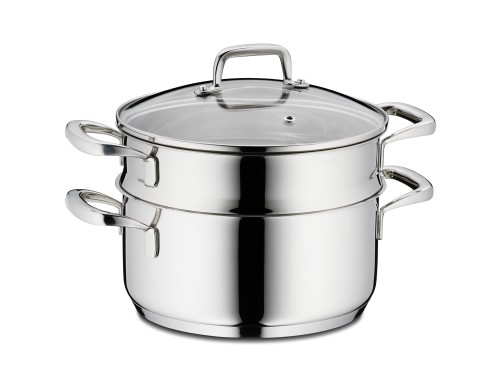 KELA Universal-Dünster Flavoria Edelstahl 18/10 silber glänzend 3tlg 15,0cm 20,0cmØ