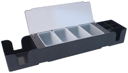 Bar Caddy mit Beilagenbehälter