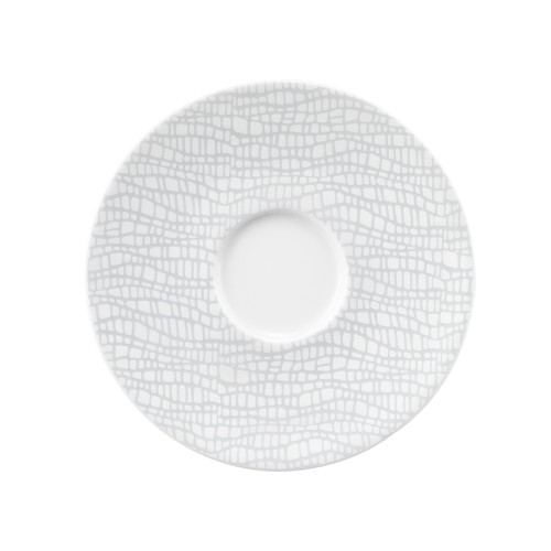 Seltmann Kombi-Untertasse 13,5 cm, rund, Form: Life, Dekor: 25675 Fashion elegant grey, hohe Kantenschlagfestigkeit, Made in Germany