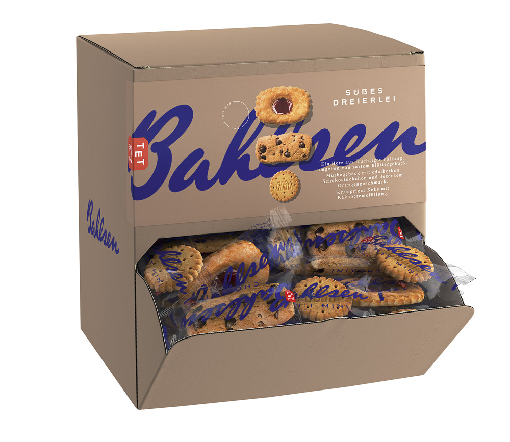 Bahlsen SÜSSES DREIERLEI, Inhalt: ca. 150 Stück à 7/7/6 g je Spenderbox.