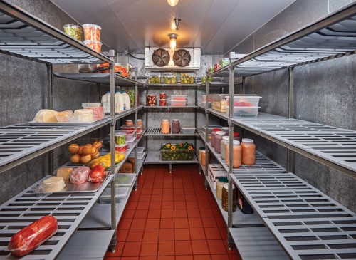 Geschlitzte Anbaueinheit, 190 kg pro Fachboden, 800 kg bei einer Einheit mit 4 Fachböden - 54x71.8x163 von Cambro