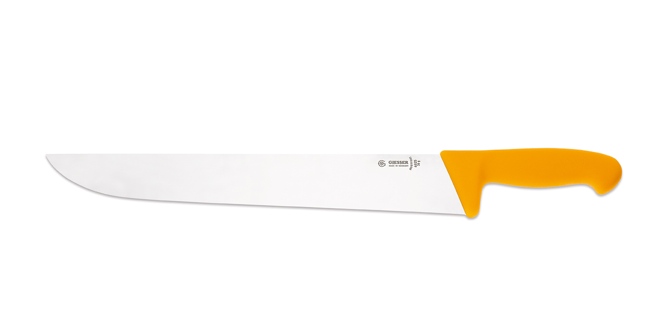 Schlachtmesser, schmaler Griff 36 cm, gelb Giesser - Made in Germany