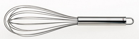 Kela Schneebesen Rondo Edelstahl 20cm 10cmØ Für Saucen und Cremiges: der Schneebesen RONDO mit einem Durchmesser von 10 cm und einer Länge von