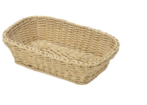 Saleen Korb rechteckig, Farbe: hellbeige, Maße: 26,5 x 19 x 7 cm, spülmaschinengeeignet, lebensmittelecht.