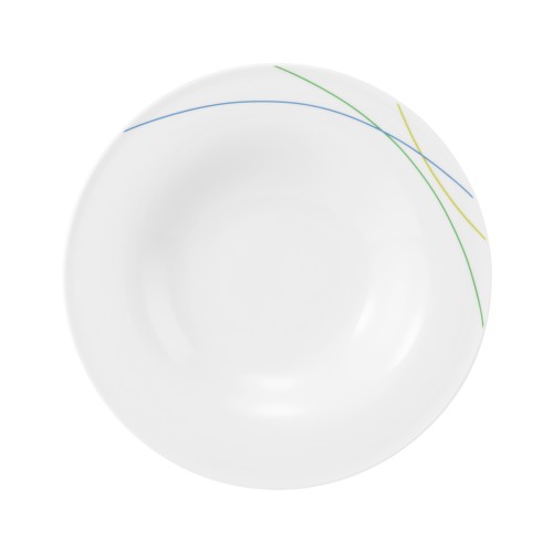 Seltmann Pastateller tief 27 cm, rund, Form: Community, Dekor: 57403 Green Line, hohe Kantenschlagfestigkeit, Made in Germany