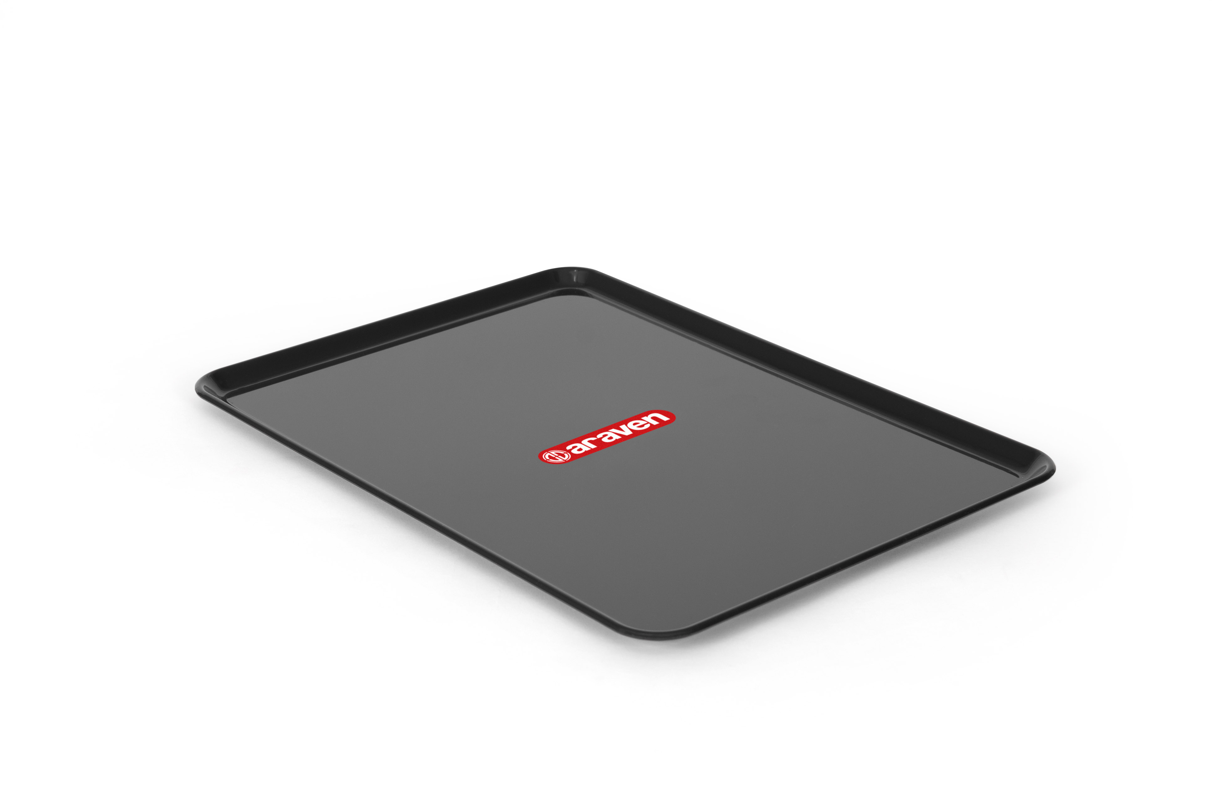 ARAVEN Tablett in flacher Ausführung, 420x300mm, schwarz