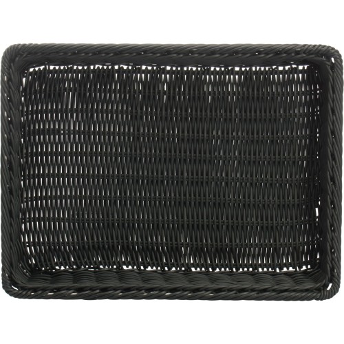 Westmark Korb rechteckig mit Metallrahmen, 40 x 30 x 7cm, schwarz