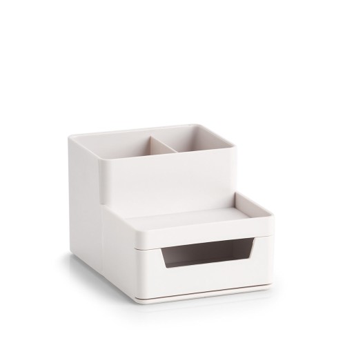 Utensilien-Organizer, Kunststoff, grau. Länge: 112 mm. Breite: 153 mm. Höhe: 93 mm