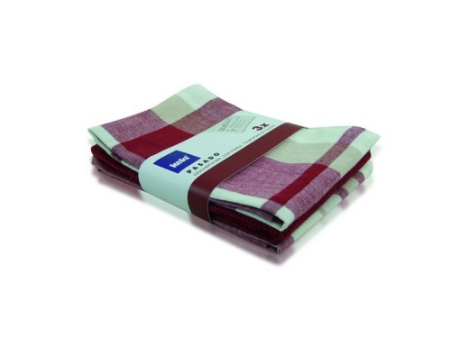 Kela Geschirrtuch Pasado 100Baumwolle altrot 3tlg 65x45cm