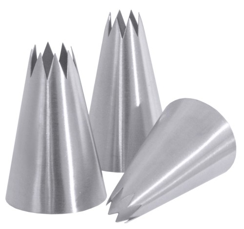 Sterntülle fugenlos gezogen, aus Edelstahl 18/10, seidenmatt poliert, 5 cm hoch Lochdurchmesser: 4 mm