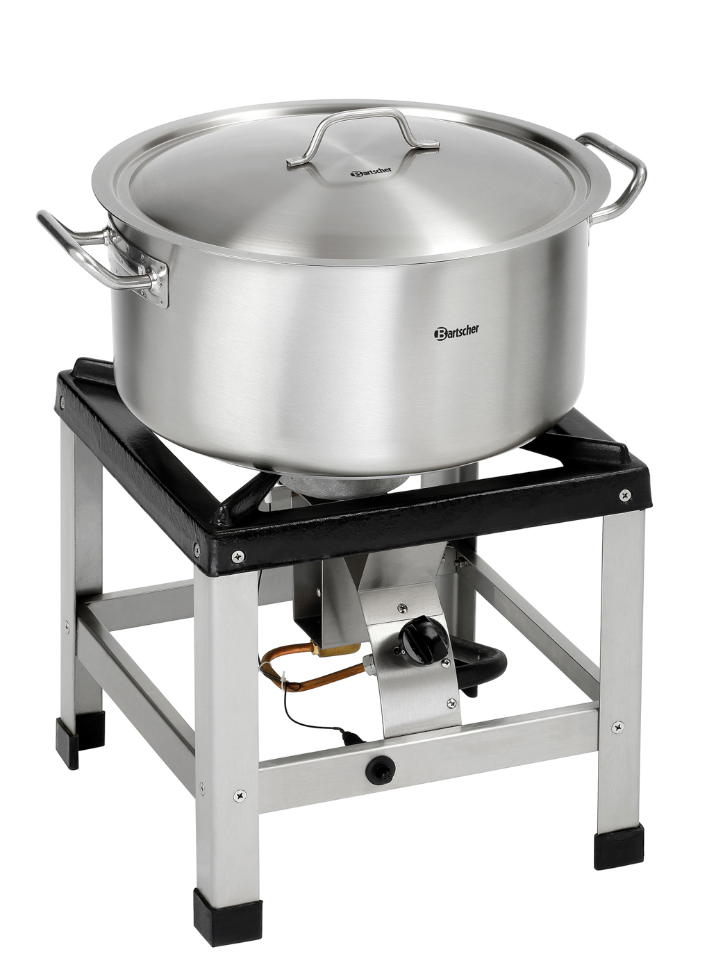 Bartscher Kochtopf 25L mit Deckel | MitSchüttrand: Ja | Maße: 43 x 43 x 27,5 cm. Gewicht:6,1 kg