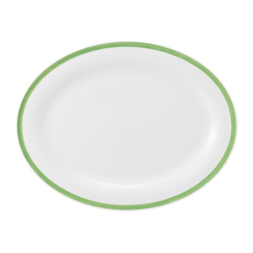 Seltmann Platte oval 31 cm, oval, Form: Community, Dekor: 57394 Pinselband 7, hohe Kantenschlagfestigkeit, Made in Germany