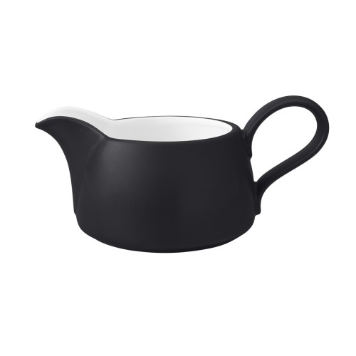 Seltmann Sauciere 0,60 l, rund, Form: Coup Fine Dining, Dekor: 57350 schwarz, hohe Kantenschlagfestigkeit, Made in Germany