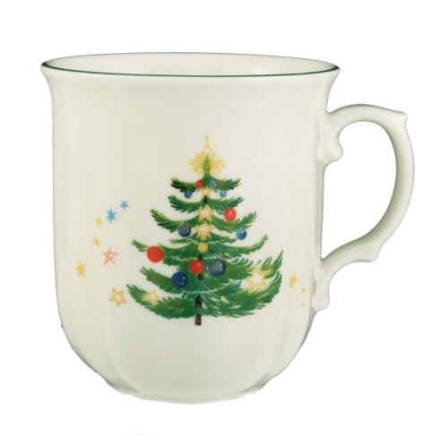 Seltmann Becher mit Henkel 0,25 l, Form: Marieluise, Glasur: elfenbein, Dekor: 43607 Weihnachten