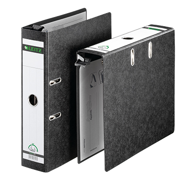 Leitz Hängeordner 180 80mm DIN A4 Hartpappe, recycelt schwarz