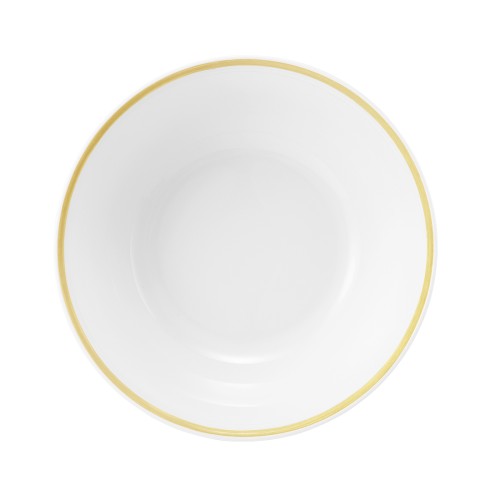 Seltmann Schüssel rund 24 cm, rund, Form: Community, Dekor: 57392 Pinselband ocker, hohe Kantenschlagfestigkeit, Made in Germany