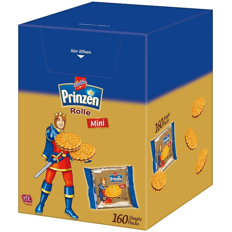 De Beukelaer Prinzenrolle - Mini Single Pack, Kekse, 160 Stück á 7,5g.