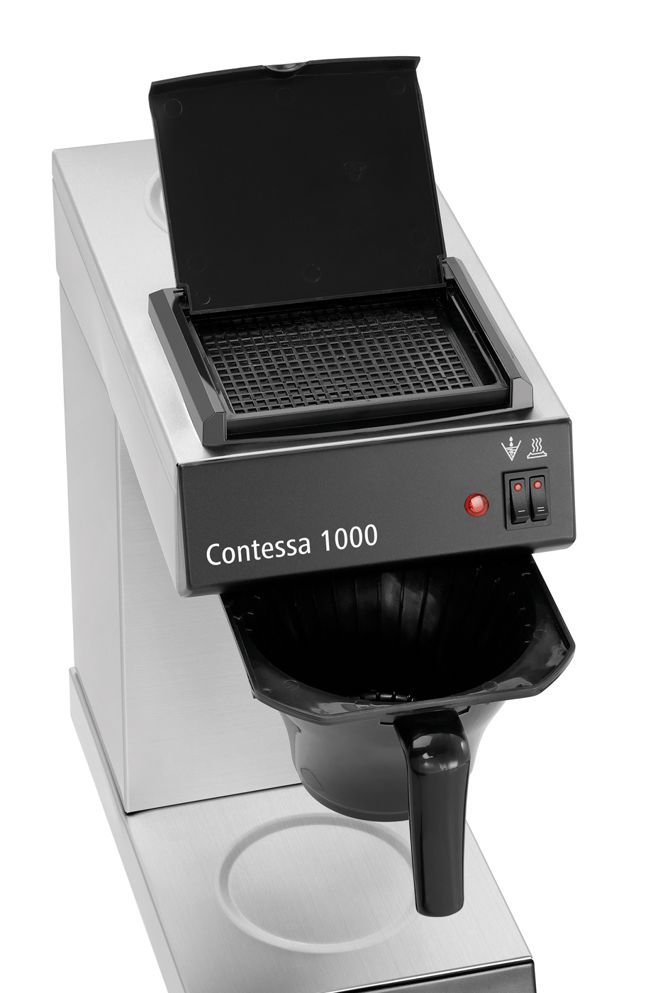 Bartscher Kaffeemaschine Contessa 1000 |Steuerung: Kippschalter | Maße: 21,5 x 38,5 x 46,0cm. Gewicht: 6,5 kg