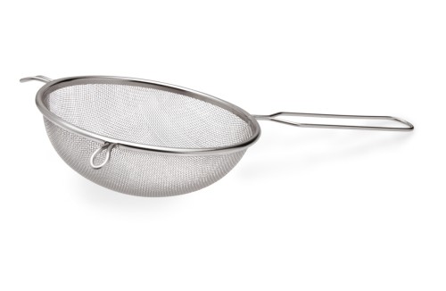 Passiersieb. Chromnickelstahl. mit Drahtgriff.