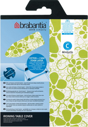 Brabantia Bügeltischbezüge 124x45 Baumwollbezug mit 2mm Schaumstoff Gemischt (farbig)