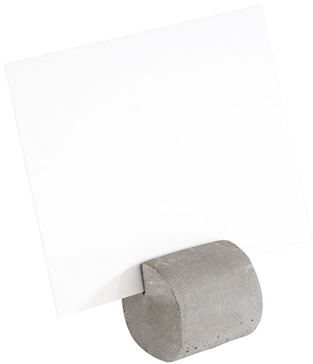 Kartenhalter, 4er Set 3 x 3 cm, H: 3 cm Beton inklusive 30 Beschriftungskarten 10 x 8 cm (15x weiß und 15x schwarz) nicht