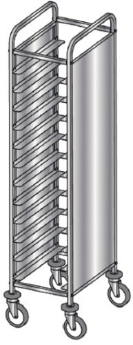 ETERNASOLID® Tablettwagen 12 GN, 2 Seiten Verkleidung Edelstahl