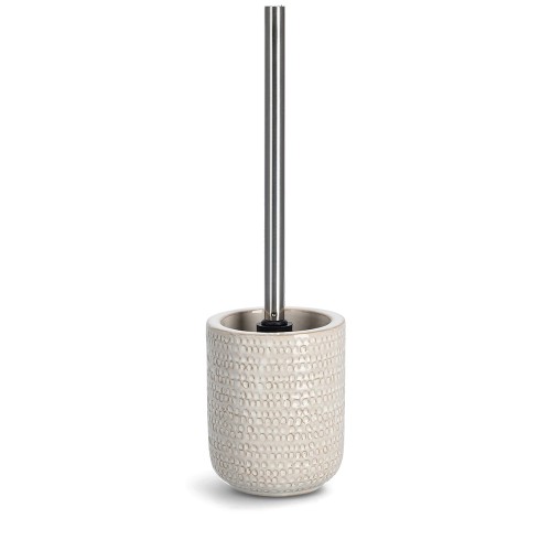 WC-Bürste "Natural Stucture", Steingut, beige / Maße: Ø 10,8x37 cm