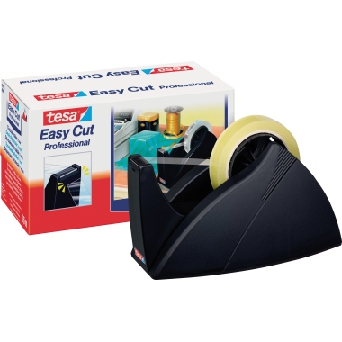 tesa® Tischabroller Easy Cut® Professional 25 mm x 66 m (B x L) schwarz