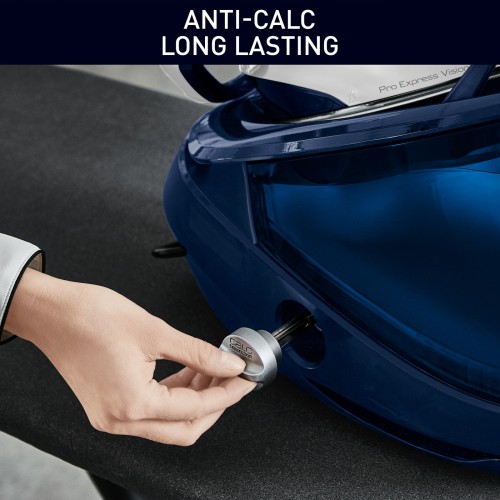 Tefal Pro Express Vision Dampfbügelstation, Smart LED-Leuchte auf Bügeleisen, Leistungsstarker 8.1-Bar-Druck, 180 g/min kont. Dampf, 700 g/min